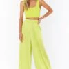 Show Me Your Mumu Irwin Pants ~ Citrine Luxe Satin -Show Me Your Mumu Sales MS2 3057 CI62 01 3