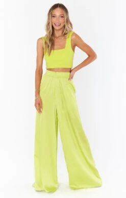 Show Me Your Mumu Irwin Pants ~ Citrine Luxe Satin