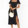 Show Me Your Mumu Brenda Midi Dress ~ Black -Show Me Your Mumu Sales MS2 4427 KB48 01