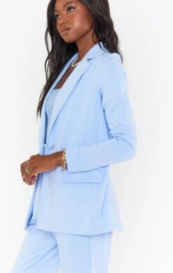 Show Me Your Mumu Lazy Chic Blazer ~ Periwinkle Knit -Show Me Your Mumu Sales MS2 4863 PK12 01 1