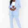 Show Me Your Mumu Lazy Chic Blazer ~ Periwinkle Knit 1 Show Me Your Mumu Lazy Chic Blazer ~ Periwinkle Knit -Show Me Your Mumu Sales MS2 4864 PK12 01