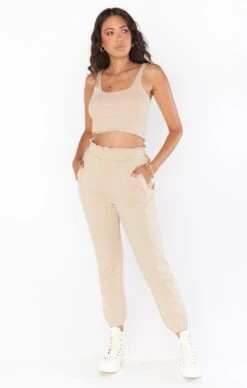 Show Me Your Mumu Hangout Tank ~ Tan Rib Knit -Show Me Your Mumu Sales MS2 4864 TK22 01