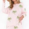 Show Me Your Mumu Boardwalk Shorts ~ Pink Palm Tree Knit