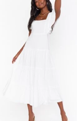 Show Me Your Mumu Lovely Midi Dress ~ White Linen 13 Show Me Your Mumu Lovely Midi Dress ~ White Linen -Show Me Your Mumu Sales MS2 5024 WH56 01 3
