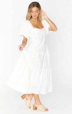 Show Me Your Mumu Odette Midi Dress ~ White -Show Me Your Mumu Sales MS2 5073 WH01 01 2
