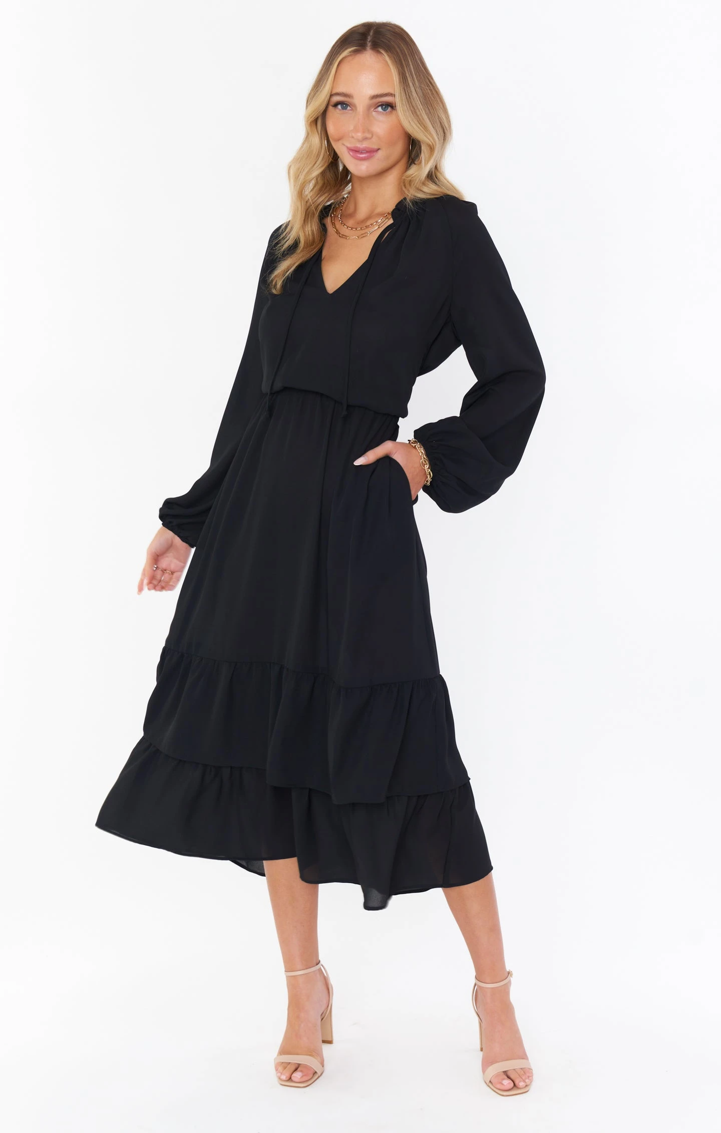 Show Me Your Mumu Cait Midi Dress ~ Black 3 Show Me Your Mumu Cait Midi Dress ~ Black
