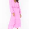 Show Me Your Mumu Cait Midi Dress ~ Bubblegum Pink -Show Me Your Mumu Sales MS2 5093 XP46 01 2