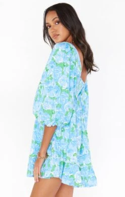 Show Me Your Mumu Mandi Mini Dress ~ Something Blue Floral -Show Me Your Mumu Sales MS2 5265 SB61 01 1