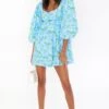 Show Me Your Mumu Mandi Mini Dress ~ Something Blue Floral -Show Me Your Mumu Sales MS2 5265 SB61 01 3