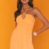 Show Me Your Mumu Outgoing Mini Dress ~ Orange Terry -Show Me Your Mumu Sales MS3 5272 OR94 05