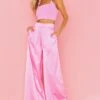 Show Me Your Mumu Ansley Crop Top ~ Pink Stretch -Show Me Your Mumu Sales MS3 5316 NP65 01
