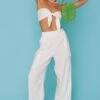 Show Me Your Mumu Coast Cargo Pants ~ White Linen -Show Me Your Mumu Sales MS3 5561 WH56 01