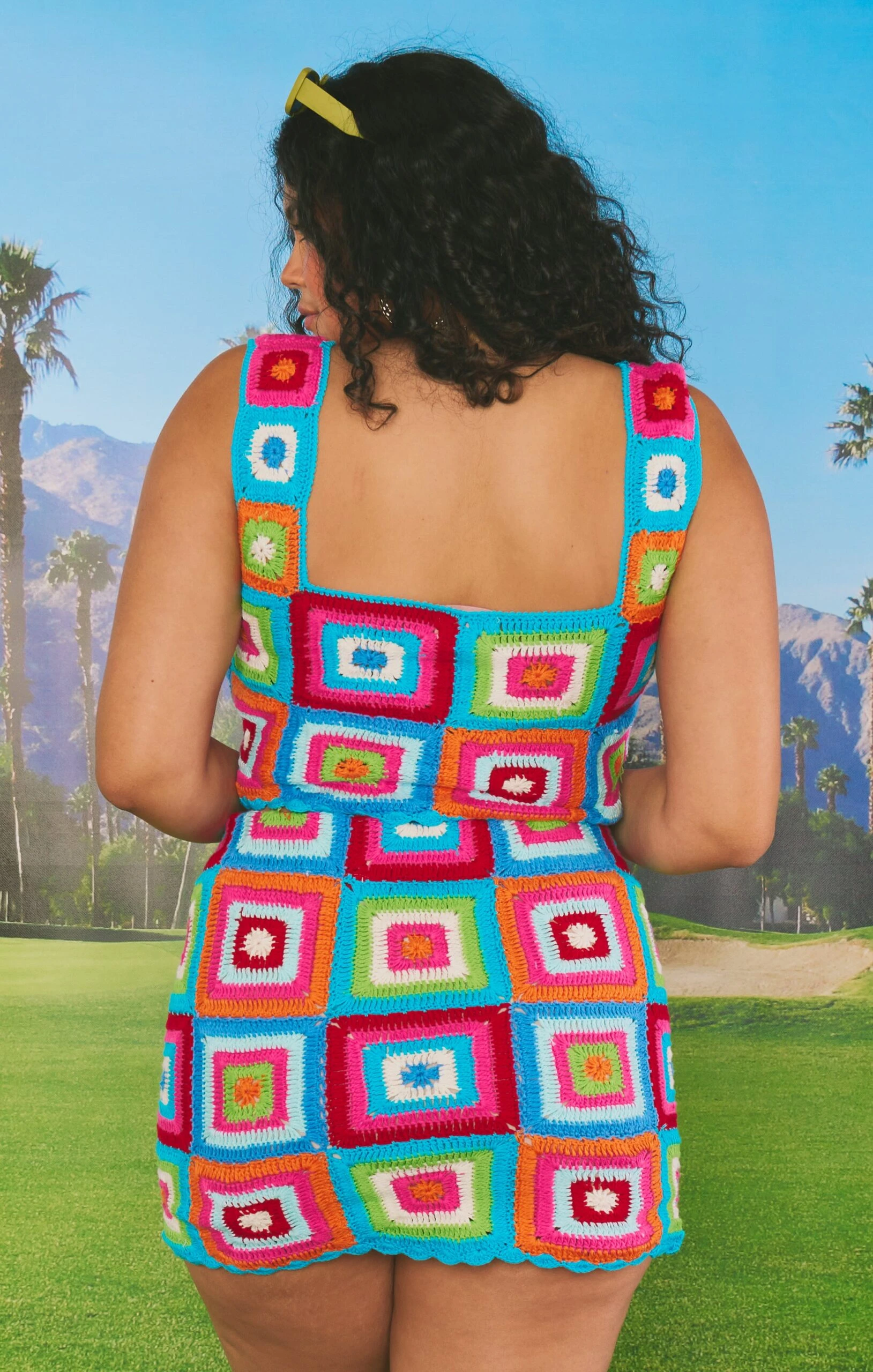 Show Me Your Mumu Virgo Crop Top ~ Multi Square Crochet 5 Show Me Your Mumu Virgo Crop Top ~ Multi Square Crochet - Image 3