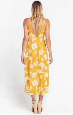 Show Me Your Mumu Meghan Wrap Dress ~ Bloom Gold -Show Me Your Mumu Sales SummerBridal Ties 1307