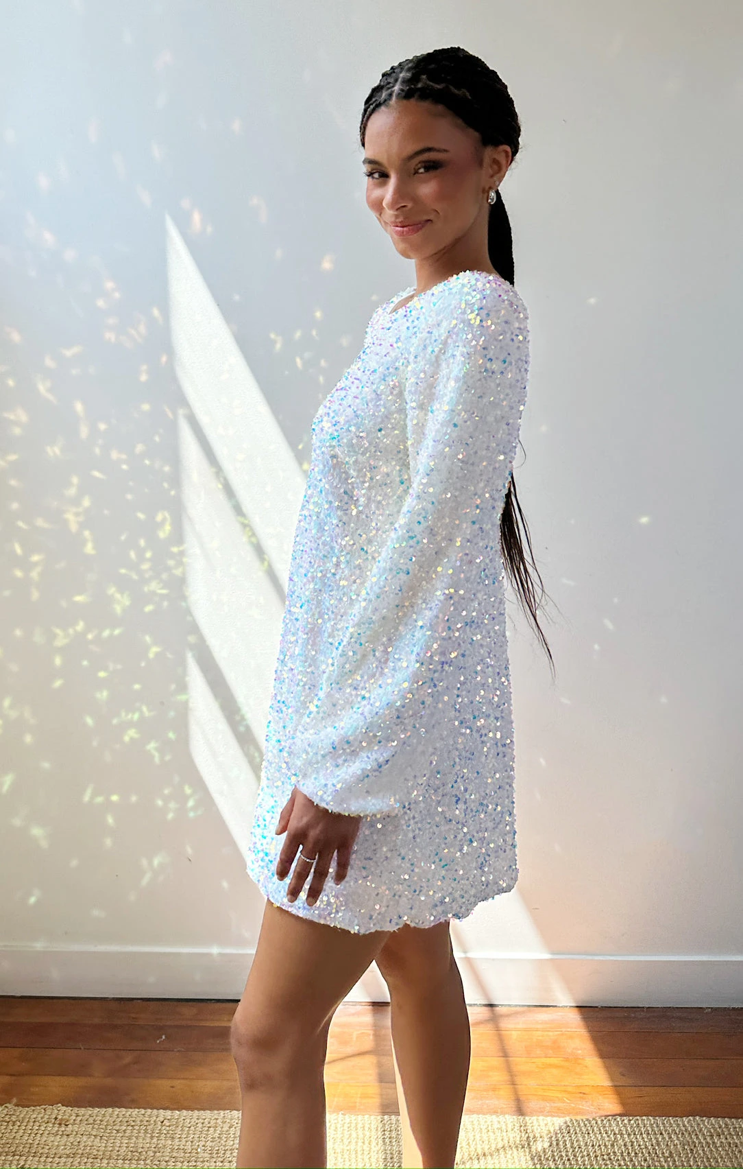Show Me Your Mumu Clarabelle Dress ~ White Sparkle Sequin 10 Show Me Your Mumu Clarabelle Dress ~ White Sparkle Sequin - Image 8