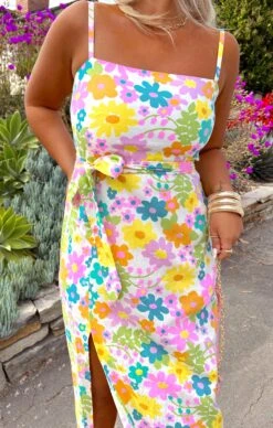 Show Me Your Mumu Amalfi Coast Midi Dress ~ Petal Pop -Show Me Your Mumu Sales Tezza 0496