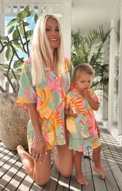 Show Me Your Mumu Parker Button Down ~ Tropical Fruit -Show Me Your Mumu Sales Tezza 3487