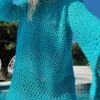 Show Me Your Mumu Paula Pullover ~ Turquoise Crochet -Show Me Your Mumu Sales Tezza 4838