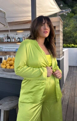 Show Me Your Mumu Felix Blazer ~ Citrine Luxe Satin