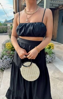 Show Me Your Mumu Cartagena Top ~ Black Poplin