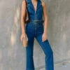 Show Me Your Mumu Jacksonville Cropped Jumpsuit ~ Lunar Blue -Show Me Your Mumu Sales Tezza 6586