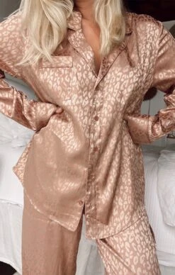 Show Me Your Mumu Classic PJ Set ~ Gold Cheetah Silky
