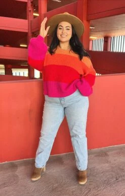 Show Me Your Mumu Pismo Sweater ~ Sunrise Stripe Knit -Show Me Your Mumu Sales Tezza 8824