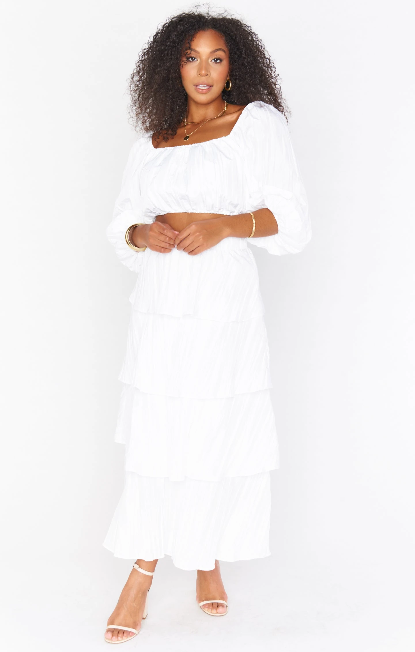 Show Me Your Mumu Full Swing Skirt ~ White Crinkle 12 Show Me Your Mumu Full Swing Skirt ~ White Crinkle - Image 10