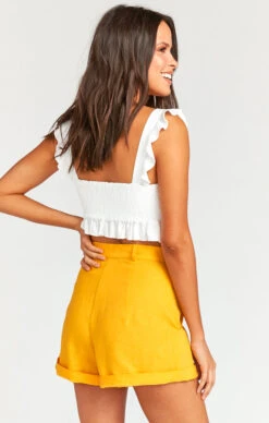 Show Me Your Mumu Stewart Shorts ~ Canary Yellow Linen -Show Me Your Mumu Sales c979ff15bd4c23ea1aef9ee28656b8cd