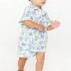 Show Me Your Mumu Lil Button Up Shirt ~ Blue Lagoon Palm -Show Me Your Mumu Sales cammy coco 11.879924