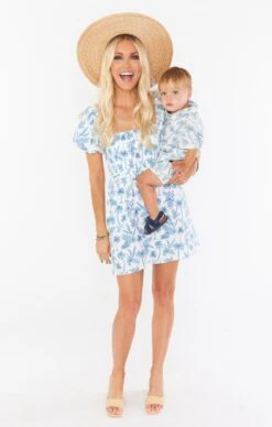 Show Me Your Mumu Little Grom Trunks ~ Blue Lagoon Palm -Show Me Your Mumu Sales cammy coco 11.879931