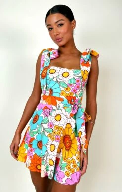Show Me Your Mumu Claire Mini Dress ~ Flower Market -Show Me Your Mumu Sales claireminifm