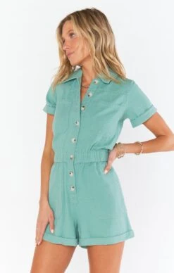 Show Me Your Mumu Cannon Romper ~ Mint Denim 14 Show Me Your Mumu Cannon Romper ~ Mint Denim -Show Me Your Mumu Sales claudiapaige 1.632855
