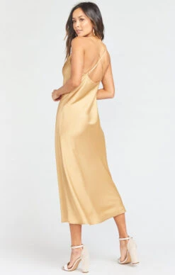 Show Me Your Mumu Verona Cowl Dress ~ True Gold Luxe Satin -Show Me Your Mumu Sales f04edd262cfa159e3bad5b7306ef9558