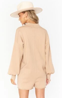 Show Me Your Mumu Gianni Romper ~ Camel Knit -Show Me Your Mumu Sales fall21 britori 1.1931440