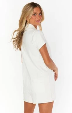Show Me Your Mumu Gio Sweater Romper ~ White Knit -Show Me Your Mumu Sales fall23 allyliv 12.1528117