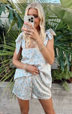 Show Me Your Mumu Glam Time Shorts ~ Charming Rose Luxe Satin