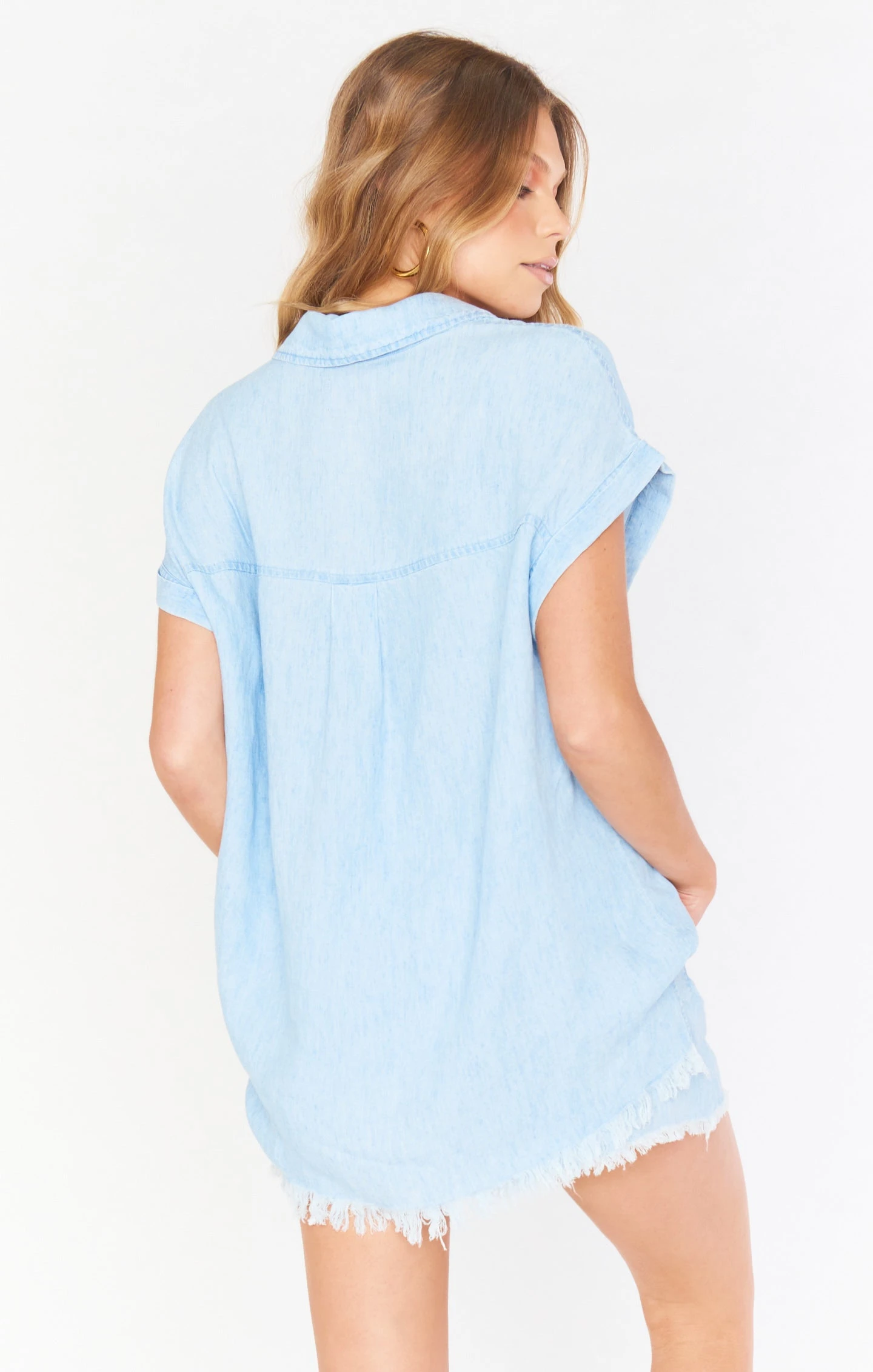 Show Me Your Mumu Andi Shorts ~ Light Chambray 6 Show Me Your Mumu Andi Shorts ~ Light Chambray - Image 4