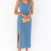 Show Me Your Mumu Eden Midi Dress ~ French Blue Stretch -Show Me Your Mumu Sales jordyn reshoots 8.366673