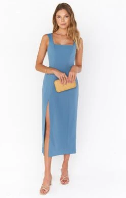 Show Me Your Mumu Eden Midi Dress ~ French Blue Stretch