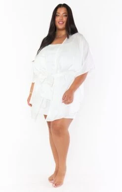 Show Me Your Mumu First Look Robe ~ Ivory Luxe Satin -Show Me Your Mumu Sales judahpaige 1.529729