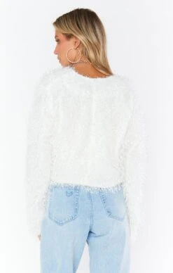 Show Me Your Mumu Cory Cardigan ~ White Faux Feathers -Show Me Your Mumu Sales judahpaige 1.530155