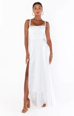 Show Me Your Mumu Clarissa Corset Dress ~ Ivory Luxe Satin -Show Me Your Mumu Sales kielebre 2.235231