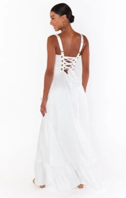 Show Me Your Mumu Clarissa Corset Dress ~ Ivory Luxe Satin -Show Me Your Mumu Sales kielebre 2.235253