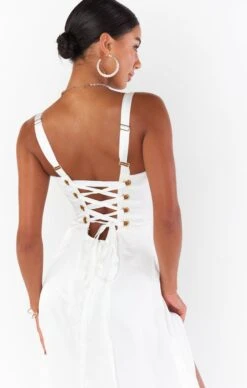 Show Me Your Mumu Clarissa Corset Dress ~ Ivory Luxe Satin -Show Me Your Mumu Sales kielebre 2.235259