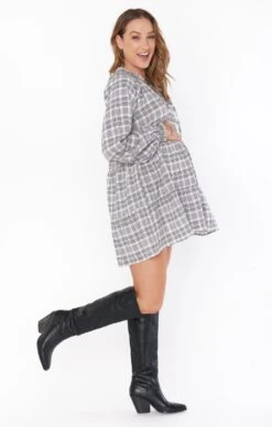 Show Me Your Mumu Birdie Mini Dress ~ Windowpane Plaid -Show Me Your Mumu Sales lisa preg 10.2823121
