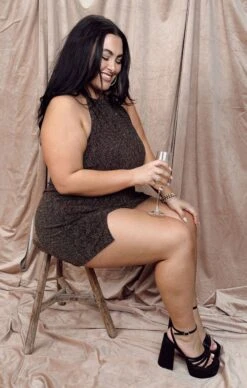 Show Me Your Mumu Casino Mini Dress ~ Squiggle Sparkle Knit -Show Me Your Mumu Sales newcasinomini