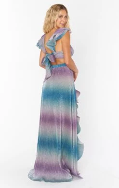 Show Me Your Mumu Francie Ruffle Dress ~ Ombre Metallic Crinkle -Show Me Your Mumu Sales sabrina livsophia 11.824271