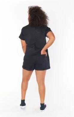Show Me Your Mumu Range Romper ~ Washed Black -Show Me Your Mumu Sales sabrina livsophia 11.825316