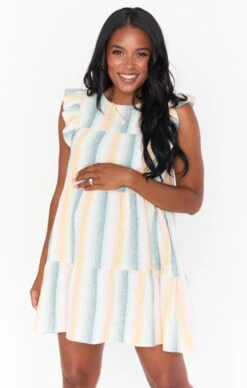 Show Me Your Mumu Daydream Mini Dress ~ Sunset Stripe -Show Me Your Mumu Sales shadesofpinck 7.866131